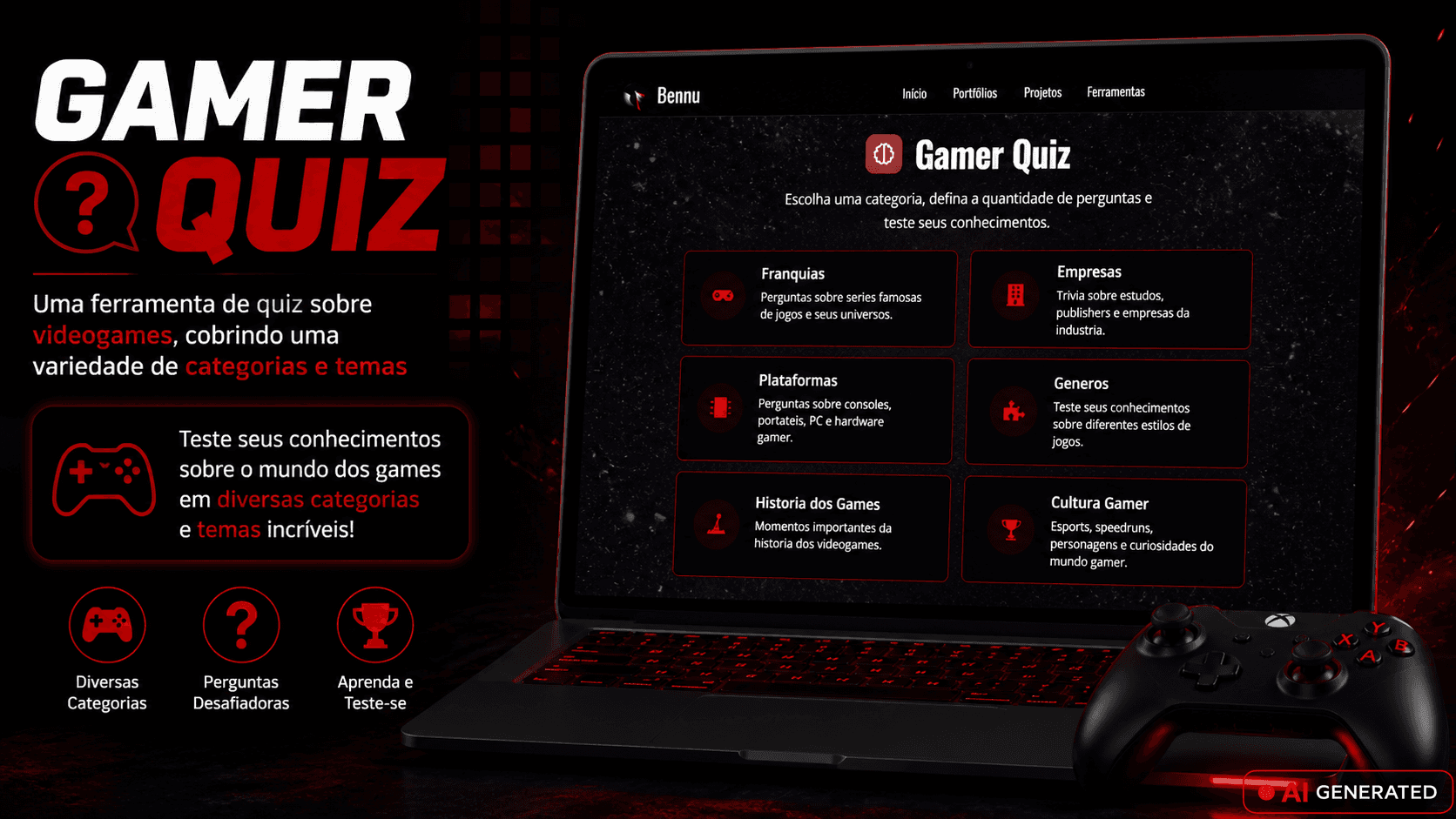 Imagem da ferramenta Gamer Quiz